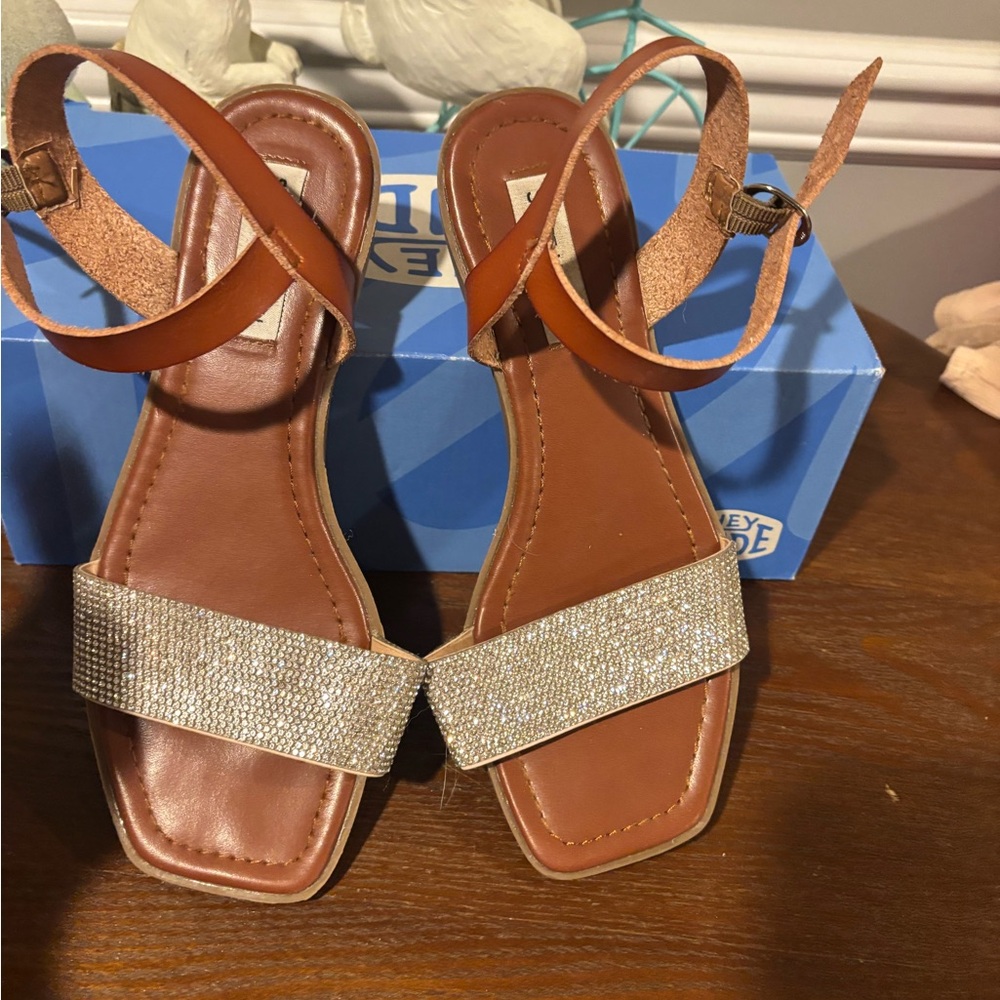 Steve Madden Women's Sandals Sparkling Rhinestones Slightly Worn - Size 7.5